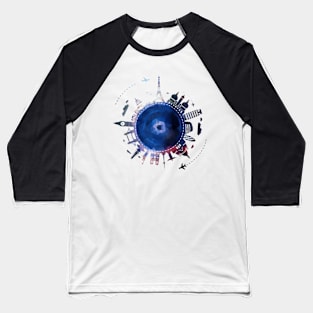 Cool Life at City Design cartoon style, futuristic with abstract pattern Gift Baseball T-Shirt